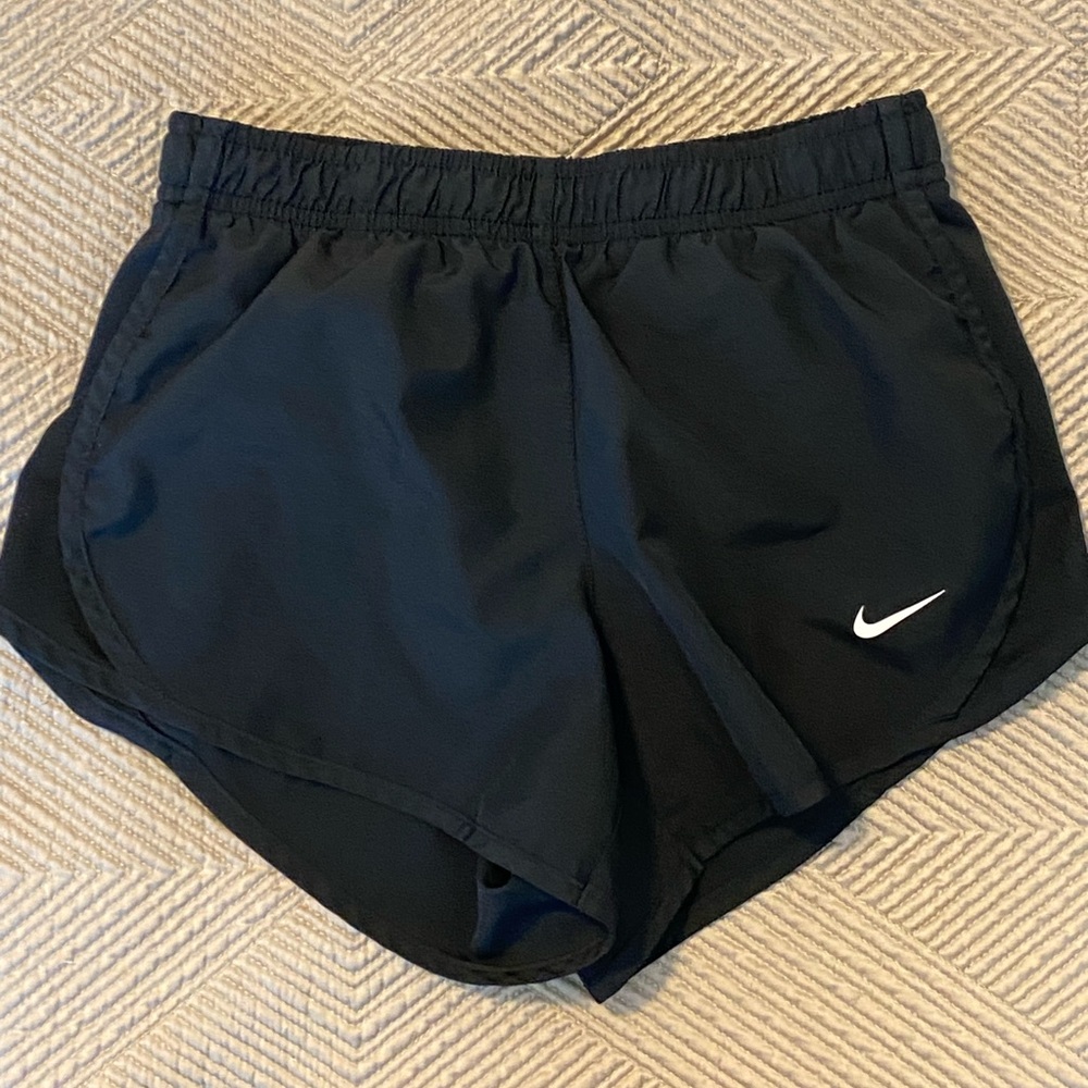 Girls Dri-Fit Nike Black Running Shorts Size Small Built-in Underwear Kids